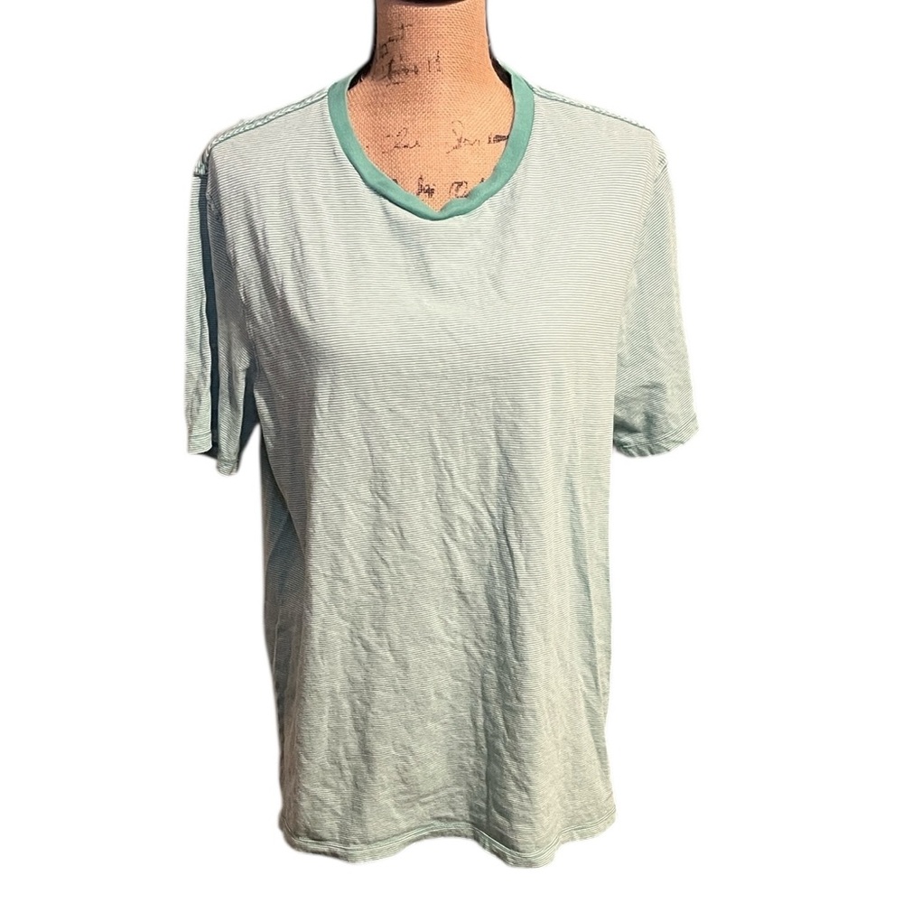 Old Navy Mint Green & White Striped Tee